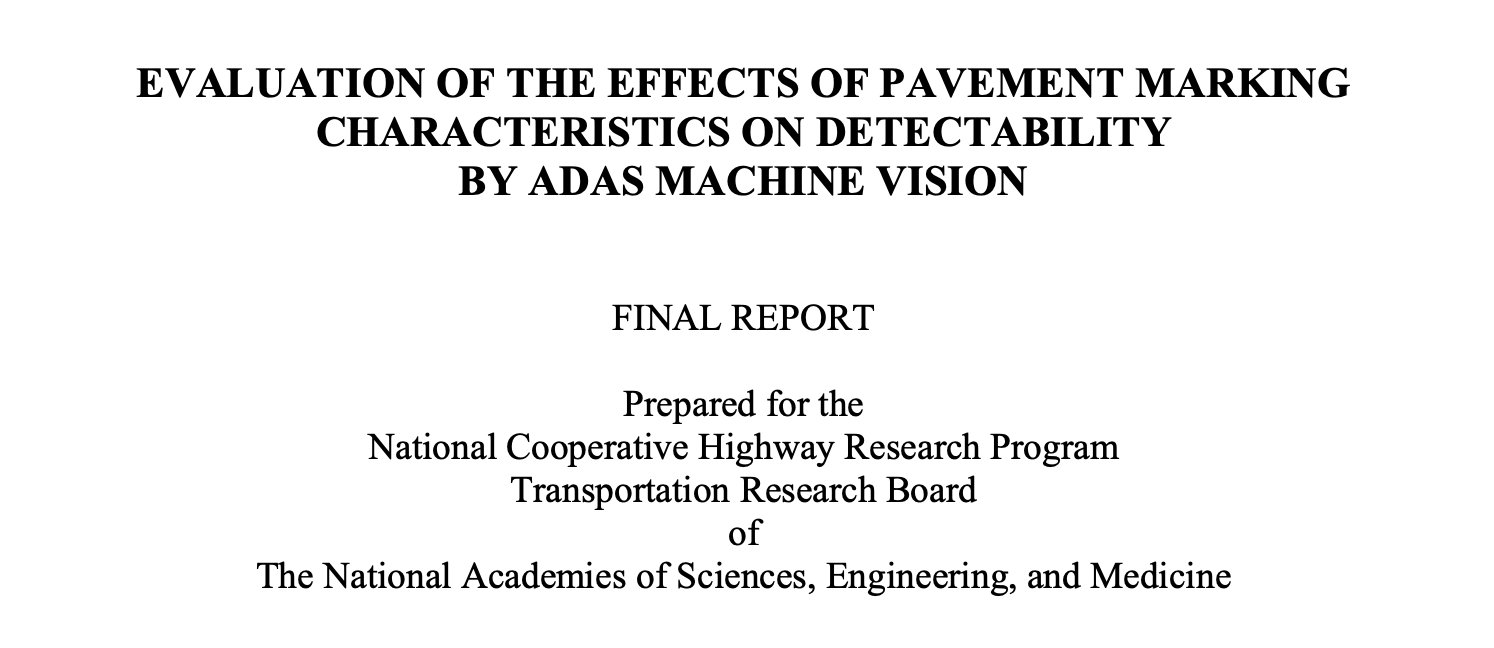 Road Markings for Machine Vision